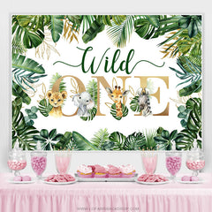 Wild Eins Wenig Tiere Grün Blätter Hintergrund Für Geburtstag