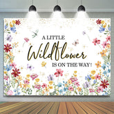 Wildblume An Der Weg Funkelnd Babydusche Hintergrund