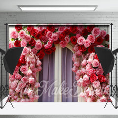 Fenster Lila Vorhang Rot Rosa Rose Foto Hintergrund