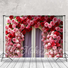 Fenster Lila Vorhang Rot Rosa Rose Foto Hintergrund