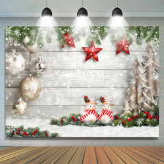 Winter Weihnachten Baum Schnee Hölzern Dekoration Foto Hintergründe