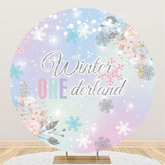 Winter Eins Derland Bunt Runden 1 Geburtstag Hintergrund