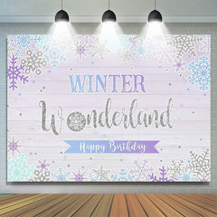 Winter Ein-Derland Schneeflocke Foto Hintergrund für Geburtstag
