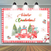 Winter Onederland Rot LKW Schneemann Geburtstag Hintergrund