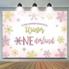 Winter Rosa Schneeflocke Ein-Derland Foto Hintergrund für Party