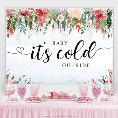Winter Schnee Weihnachten Thema Babydusche Hintergrund Banner