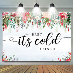 Winter Schnee Weihnachten Thema Babydusche Hintergrund Banner