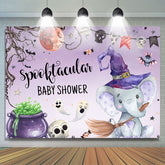 Magier Elefant Lila Halloween babydusche Hintergrund