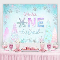 Wunderland Schneeflocke Bokeh Foto Hintergrund Winter