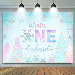 Wunderland Schneeflocke Bokeh Foto Hintergrund Winter