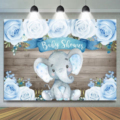 Hölzern Ausländer Rosen Baby Elefant babydusche Hintergrund