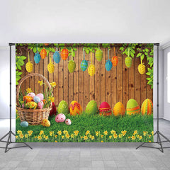 Gelb Blumen Ostern Eier Glas Hintergrund Für Party