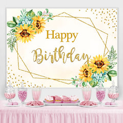 Gelb Sonnenblume Gold Bokeh Glücklich Geburtstag Hintergrund