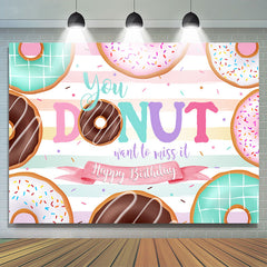 Du Krapfen Wollen Zu Vermissen Es Süss Glücklich Geburtstag Hintergrund
