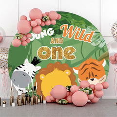 Jung Wild Eins Tiere 1 Runden Geburtstag Hintergrund
