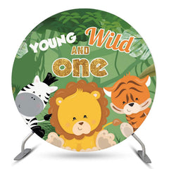 Jung Wild Eins Tiere 1 Runden Geburtstag Hintergrund