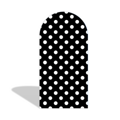 Black White Stripes Point Theme Birthday Party Bogenhintergrund Abdeckung Streifen Punkte Deko