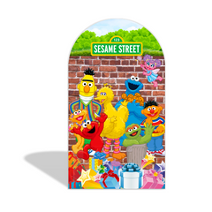Sesame Street Theme Happy Birthday Party Bogenwand Abdeckung Elmo Bibo Krümelmonster Deko