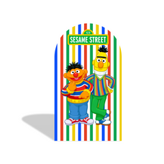 Sesame Street Sesamstraße Elmo Thema Happy Birthday Bogenhintergrund Abdeckung Bunt Deko