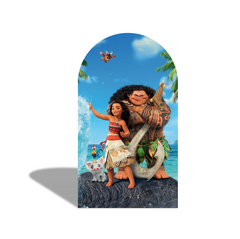 Moana Ozean Welle Thema Happy Birthday Bogenwand Abdeckung Südsee Party Fotohintergrund