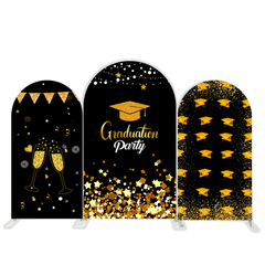 Graduation Grads Party Arch Backdrop Wall Cloth Cover Bogenwand Abdeckung Abschlussfeier Deko