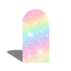 Pink Rainbow Birthday Chiara Arch Backdrop Wall Cloth Cover Bogenhintergrund Regenbogen Rosa Deko