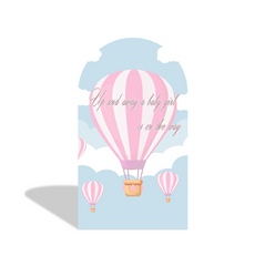 Pink Hot Air Balloon Arch Backdrop Wall Cloth Cover Bogenhintergrund Heißluftballon Babyparty