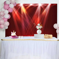 Lofaris Rotes Bühnenlicht Tanz Fotohintergrund Glitzer Funkeln Party Deko