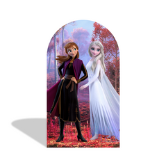 Frozen Anna Elsa Princess Birthday Party Chiara Bogenhintergrund Abdeckung Winter Eiskönigin Deko