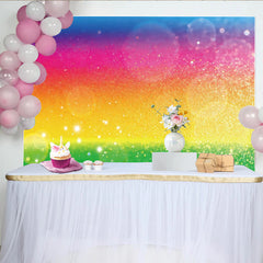 Lofaris Lebendiger Regenbogen Glitzer Fotohintergrund mit Bokeh-Effekt, farbenfrohe Kulisse für Studio und Eventdekoration