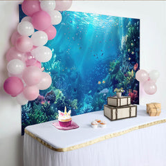 Lofaris Lebendiger Unterwasserwelt Hintergrund mit bunten Fischen und Korallenriff, perfekte Kulisse für professionelle Fotostudios und Events