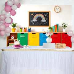 Lofaris Fröhlicher Regenbogen-Fotohintergrund für Kinderzimmer und Schule, spielerische Kulisse für Fotoshooting und Lernumgebung