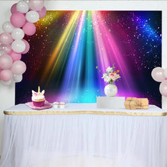Lofaris Farbenfroher funkelnder Regenbogenlichteffekt Fotohintergrund, strahlende Party Kulisse für professionelle Fotoshootings