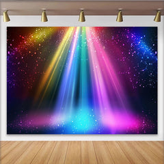 Lofaris Farbenfroher funkelnder Regenbogenlichteffekt Fotohintergrund, strahlende Party Kulisse für professionelle Fotoshootings