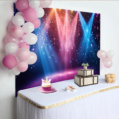 Lofaris Leuchtender Glitzer Scheinwerfer Bühnenfotohintergrund, dynamische Party Kulisse für Events und Fotoshooting