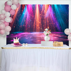 Lofaris Dynamischer Bühnenlicht Glitzer Hintergrund mit bunten Scheinwerfern, leuchtende Kulisse für Disco Partys und Fotostudios
