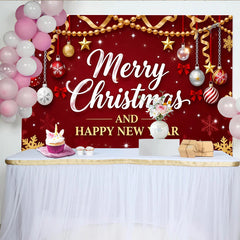 Lofaris Festlicher Weihnachtshintergrund mit goldenen Kugeln und Schneeflocken, elegantes Hintergrundbild für Neujahrsfeier Fotografie