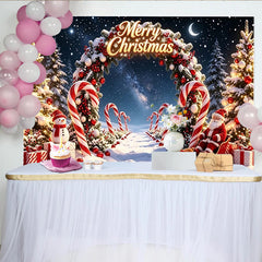 Lofaris Festlicher Weihnachtshintergrund mit Schnee Tannenbäumen und Lichterglanz, wunderschöne Kulisse für festliche Fotoshootings