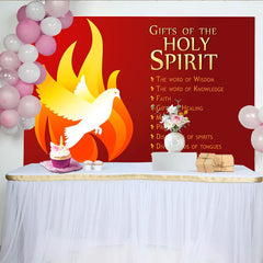 Lofaris Roter Heiliger Geist Taube Flamme Fotohintergrund Christliche Party Deko