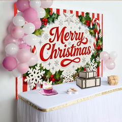 Lofaris Frohe Weihnachten Zuckerstange Fotohintergrund Rot Weiß Gestreift Deko