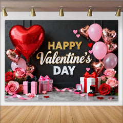Lofaris Valentinstag Rot Rosa Herzen Rosen Geschenke Fotohintergrund Party Deko