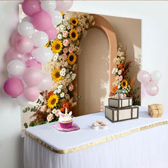 Lofaris Boho Blumenbogen Fotohintergrund Sonnenblumen Rosa Rosen Hochzeit Brautparty