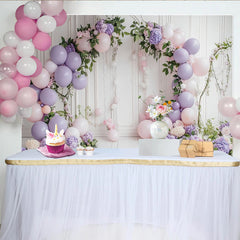 Lofaris Eleganter Pastell Blumen-Luftballon-Hintergrund für Fotoshootings, romantische Kulisse für Babyparty und Hochzeit