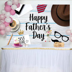 Lofaris Vatertagshintergrund mit Krawatte Hut und Kaffee für den besten Papa, elegante Kulisse für Fotoshooting und Feierlichkeiten