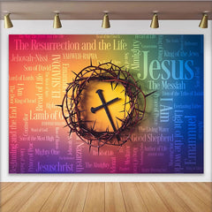 Lofaris Christlicher Oster-Hintergrund mit Dornenkrone und Kreuz, spirituelle Fotokulisse für Gottesdienst und Feier