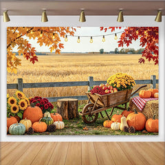 Lofaris Herbstlicher Erntedankfest-Hintergrund mit Kürbissen, rustikale Kulisse für herbstliche Dekoration im Fotostudio