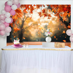 Lofaris Leuchtender Herbst-Fotohintergrund mit fallenden Ahornblättern, natürliche Kulisse für Fotostudio und Events