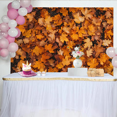 Lofaris Herbstlaub Fotohintergrund mit bunten Ahornblättern, saisonale Kulisse für professionelle Herbstfotografie
