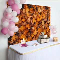 Lofaris Herbstlaub Fotohintergrund mit bunten Ahornblättern, saisonale Kulisse für professionelle Herbstfotografie
