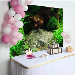 Lofaris Natürlicher Unterwasserlandschaft Fotohintergrund mit grünen Pflanzen, realistische Kulisse für Aquarien und Fotostudios